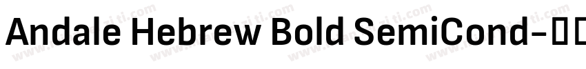 Andale Hebrew Bold SemiCond字体转换